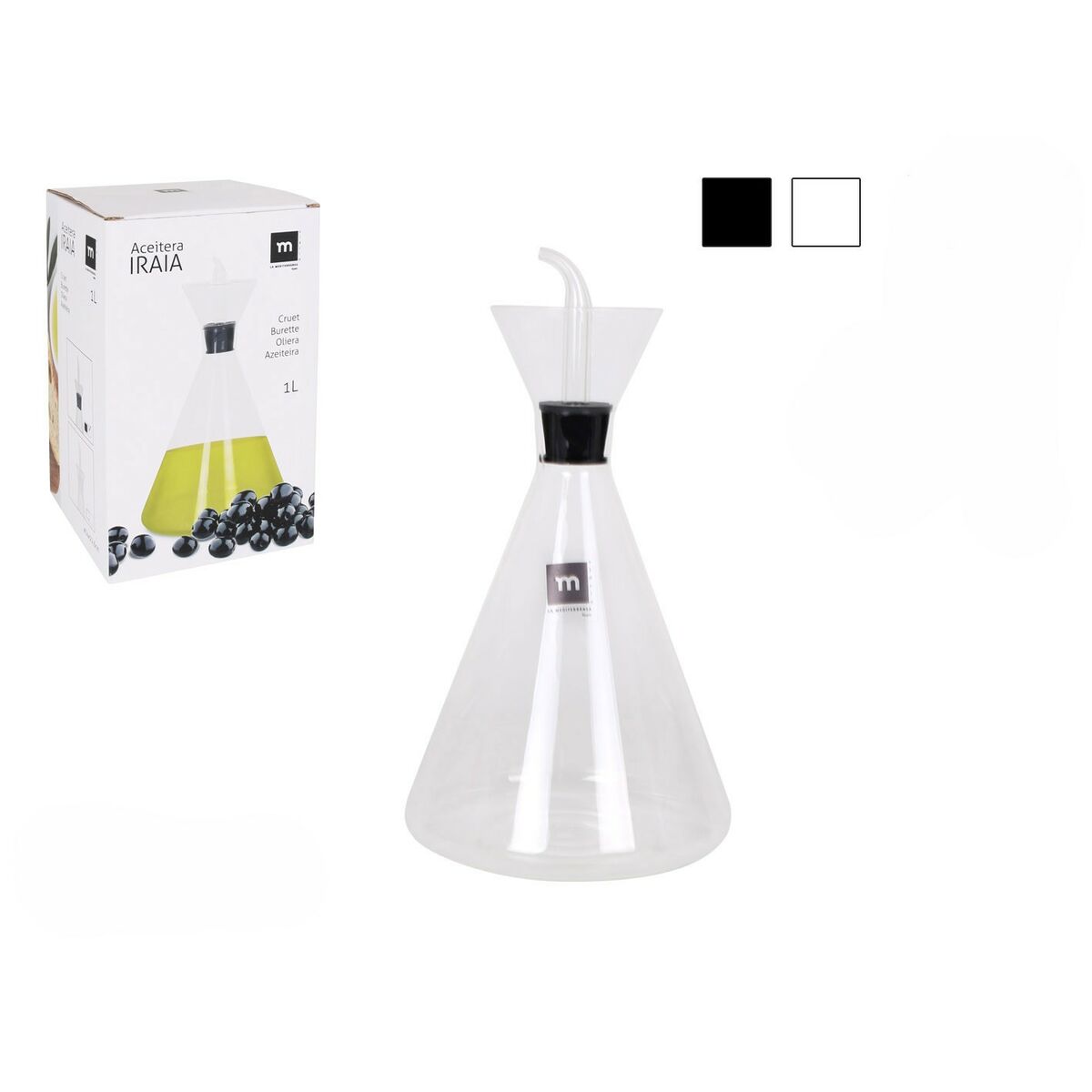 Image secondaire de Huilier La Mediterránea Iraia Transparent Verre Borosilicaté 1 L (6 Unités)