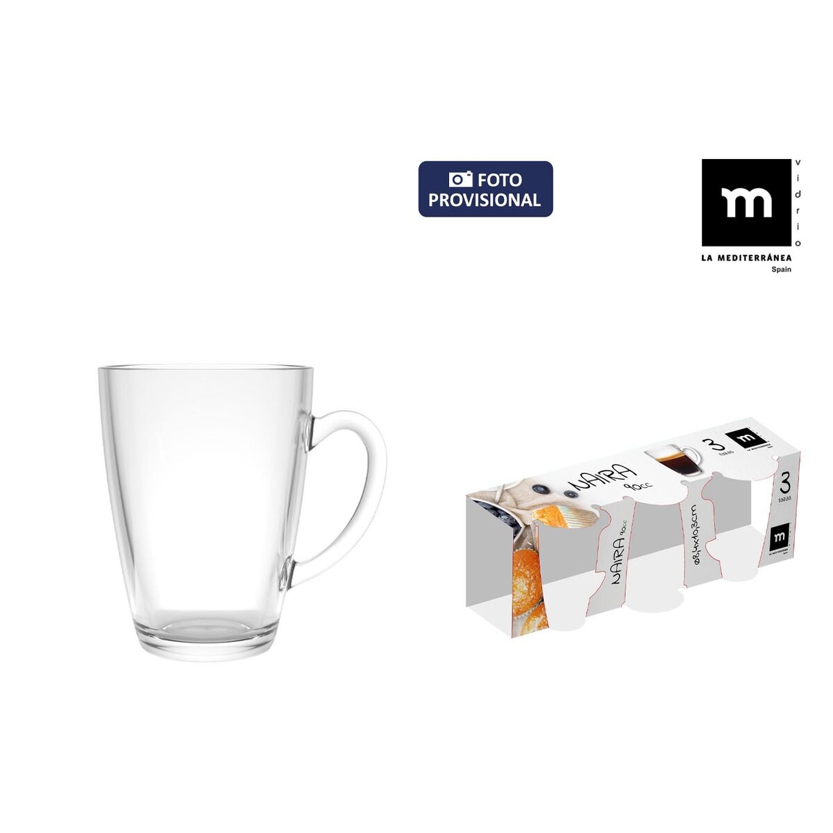 Image secondaire de Lot de tasses La Mediterránea Naira 3 Pièces (24 Unités)