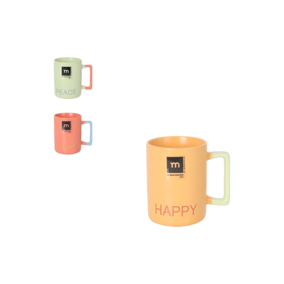 Image secondaire de Tasse de café et de thé La Mediterránea Love & Peace 90 ml (36 Unités)