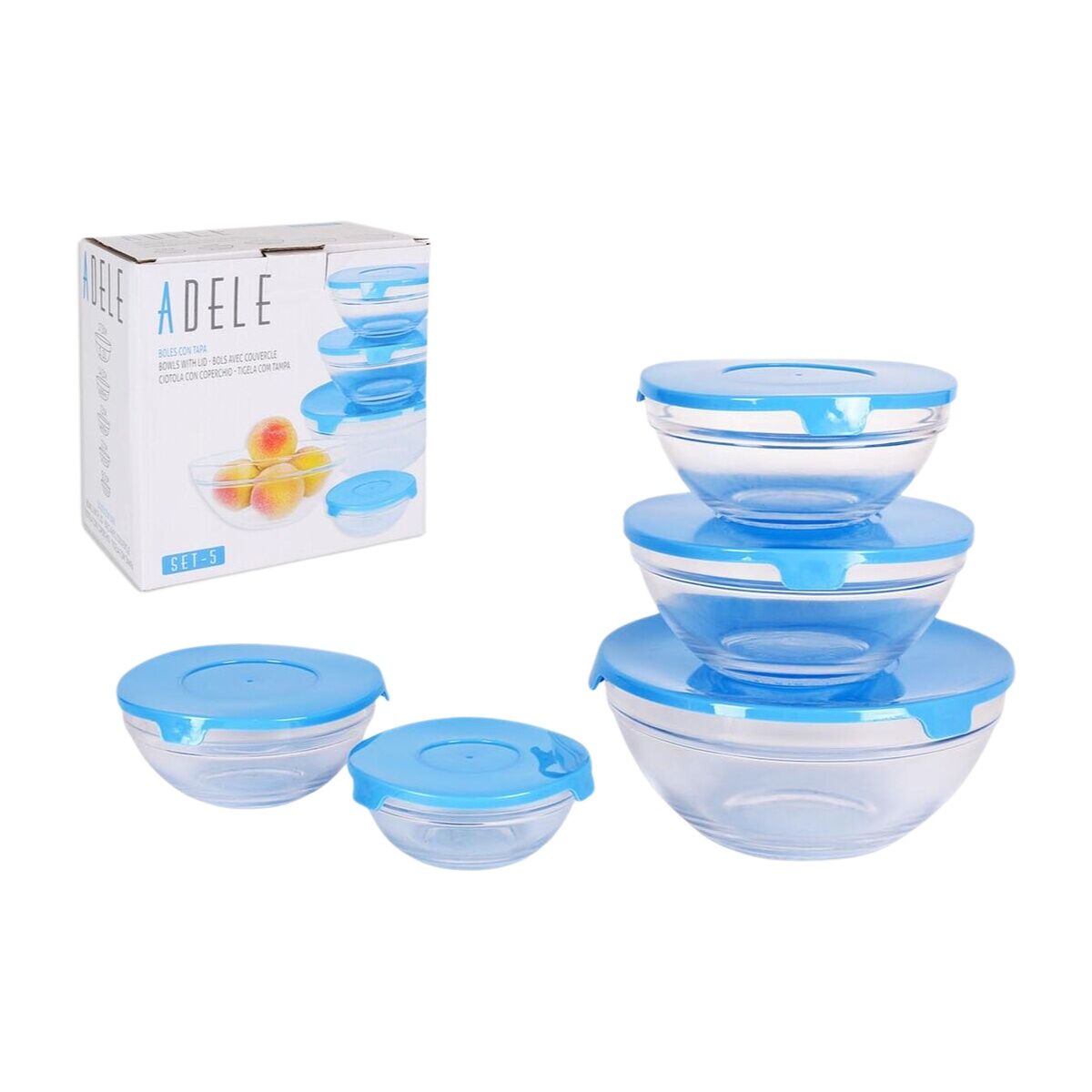 Image secondaire de Ensemble à apértif Adele Bleu 17 5 Pièces (12 Unités)