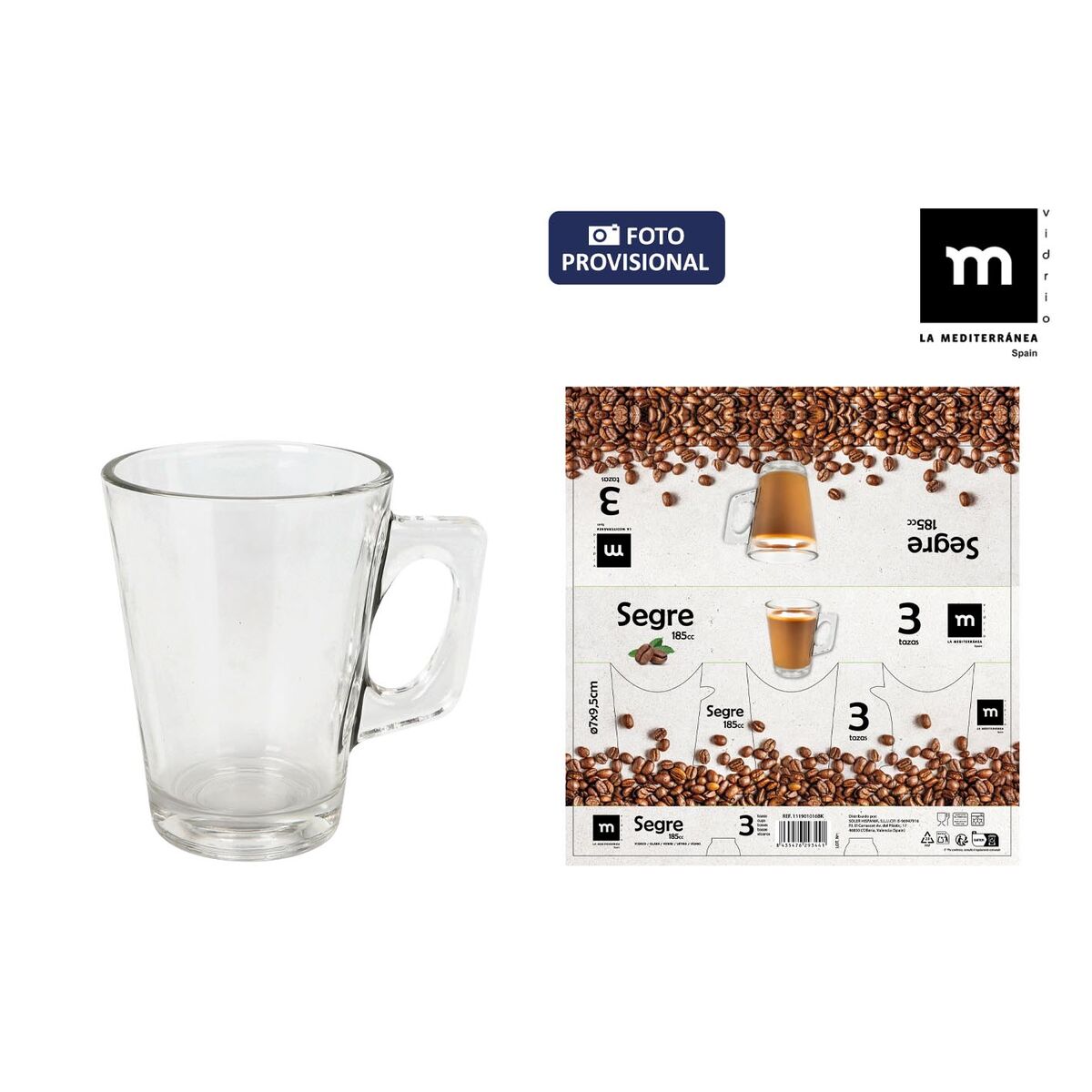 Image secondaire de Ensemble de tasses à café La Mediterránea Segre 3 Pièces (16 Unités)