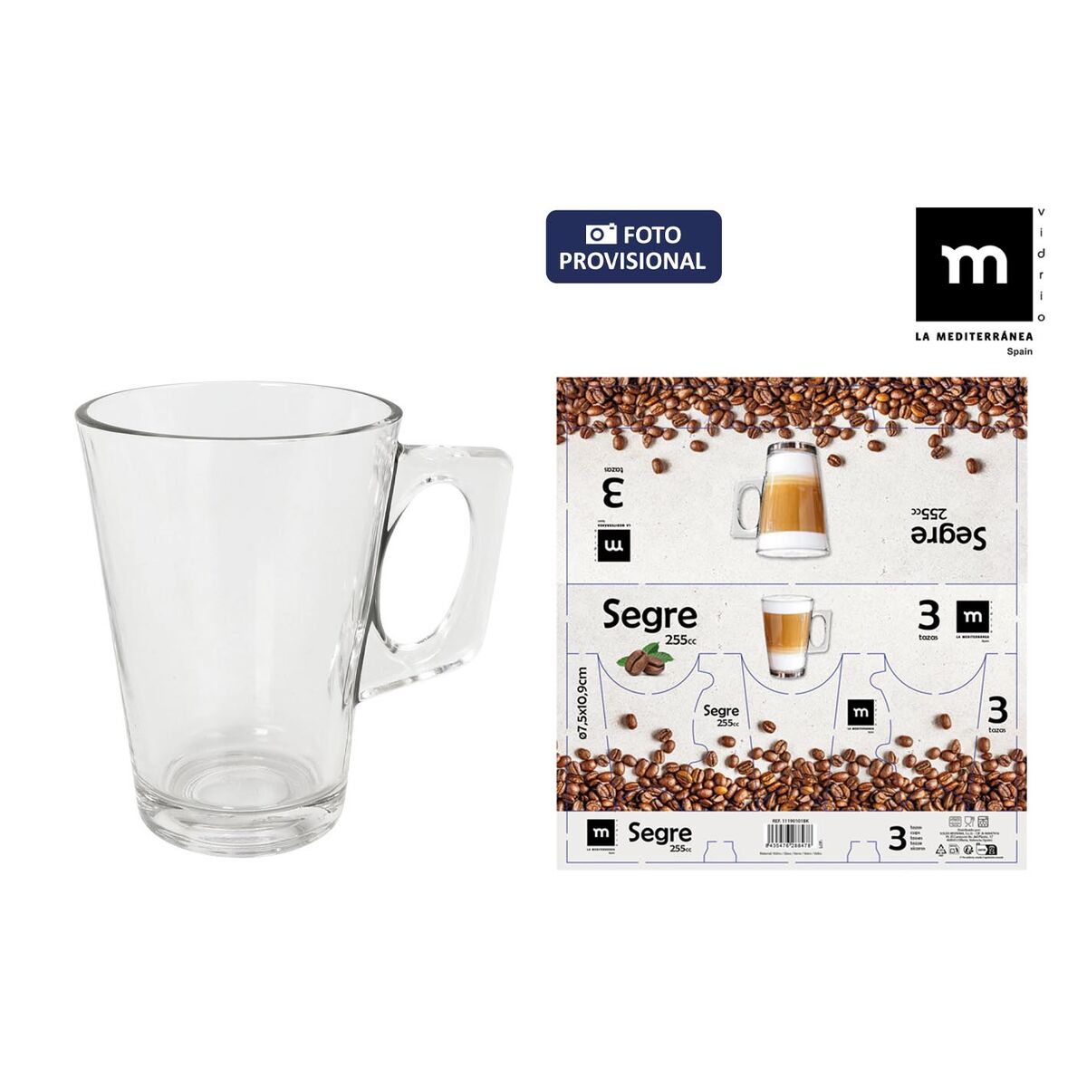 Image secondaire de Ensemble de tasses à café La Mediterránea Segre 3 Pièces (16 Unités)