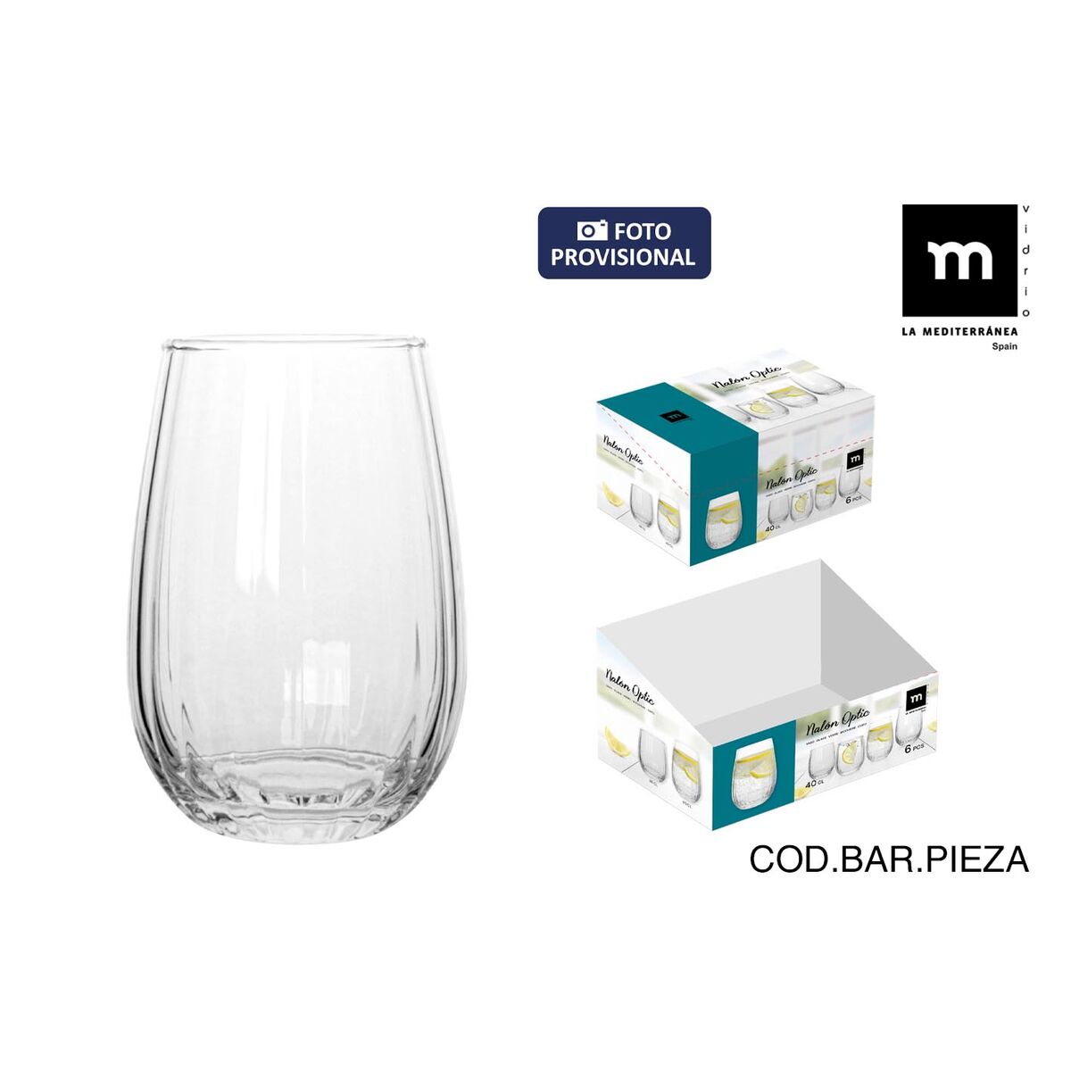 Image secondaire de Verre d'eau La Mediterránea Nalon optic (36 Unités)