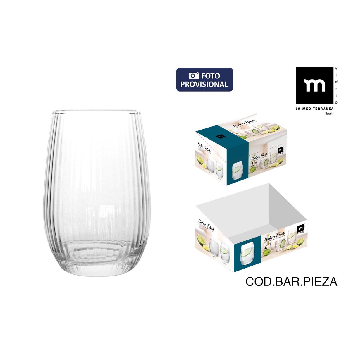 Image secondaire de Verre d'eau La Mediterránea Nalon fiber (36 Unités)