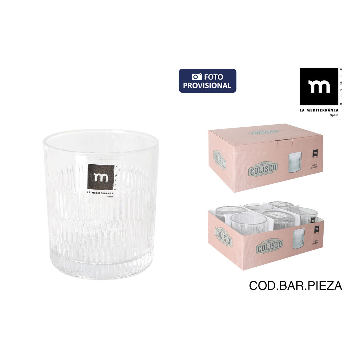 Image secondaire de Verre d'eau La Mediterránea Coliseo (48 Unités)