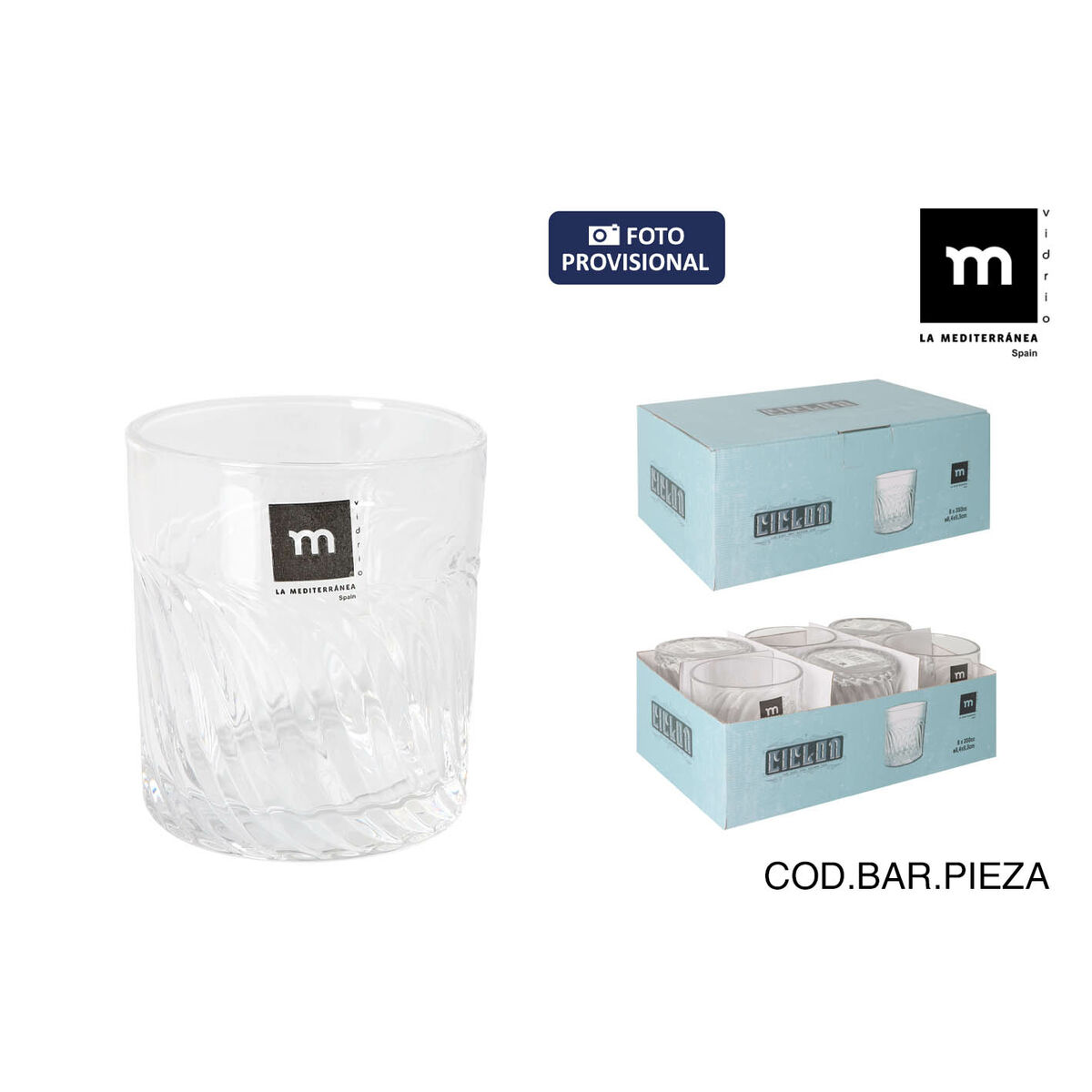 Image secondaire de Verre d'eau La Mediterránea Ciclon (48 Unités)