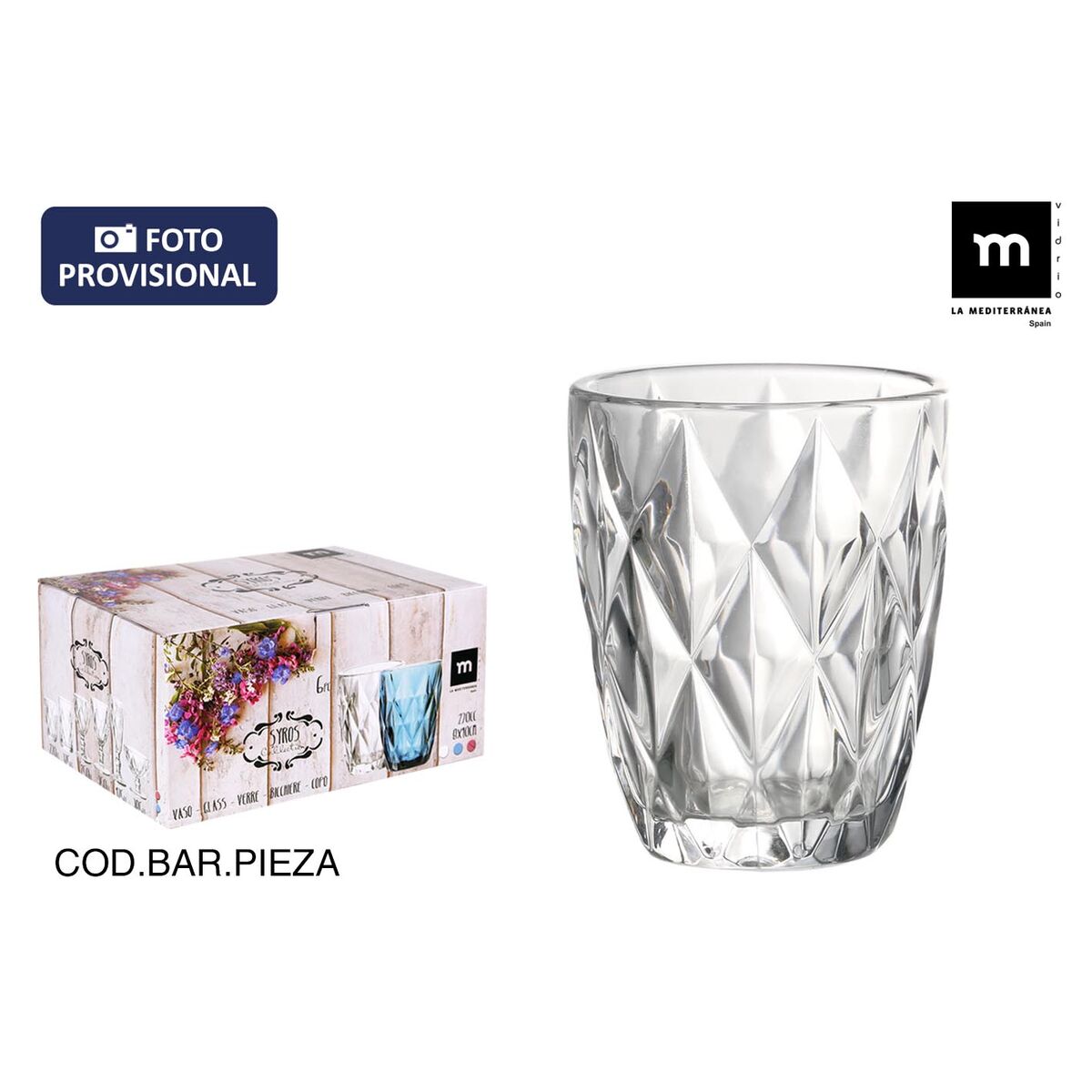Image secondaire de Verre d'eau La Mediterránea Syros (48 Unités)