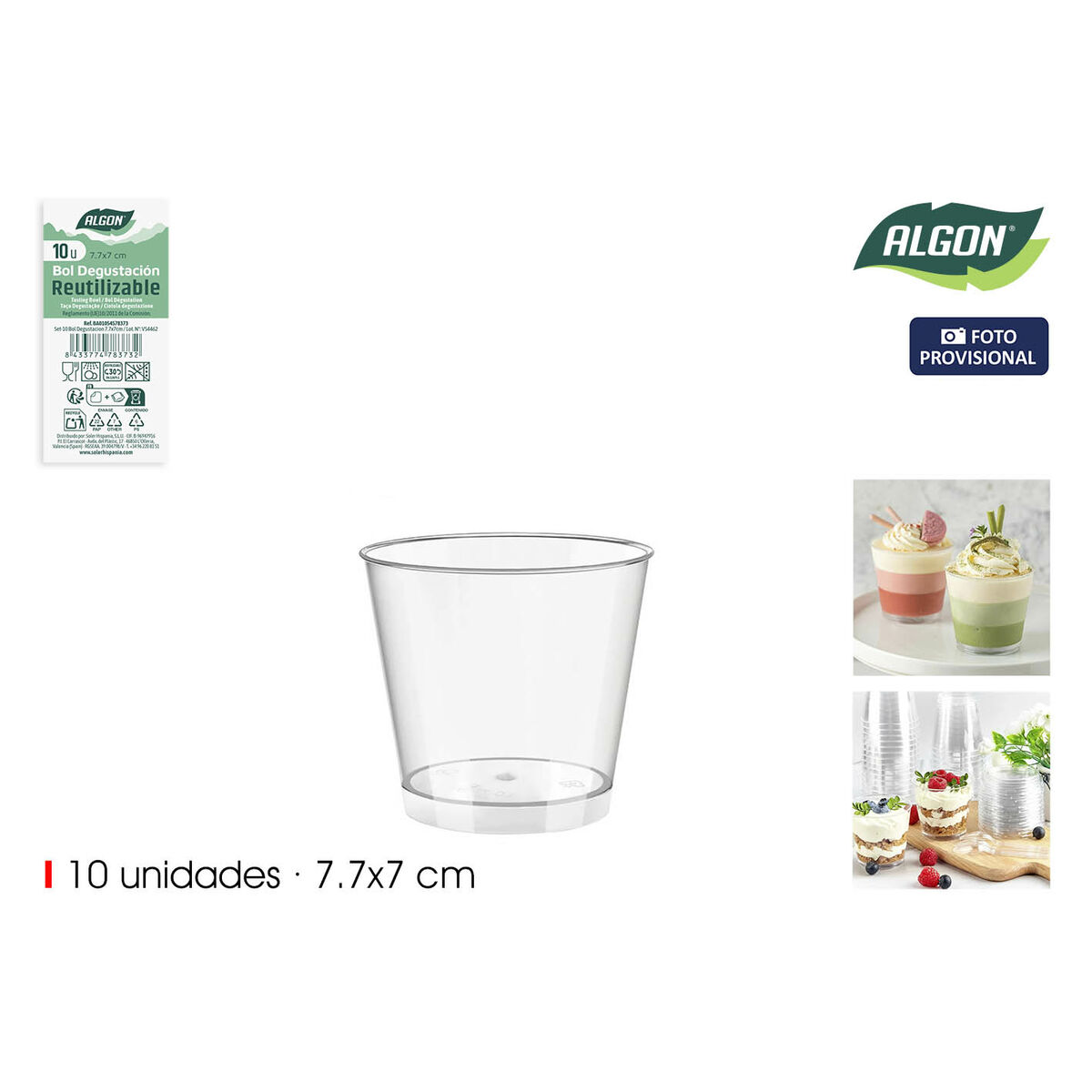 Image secondaire de Bol pour Apéritifs Algon 10 Pièces (24 Unités)