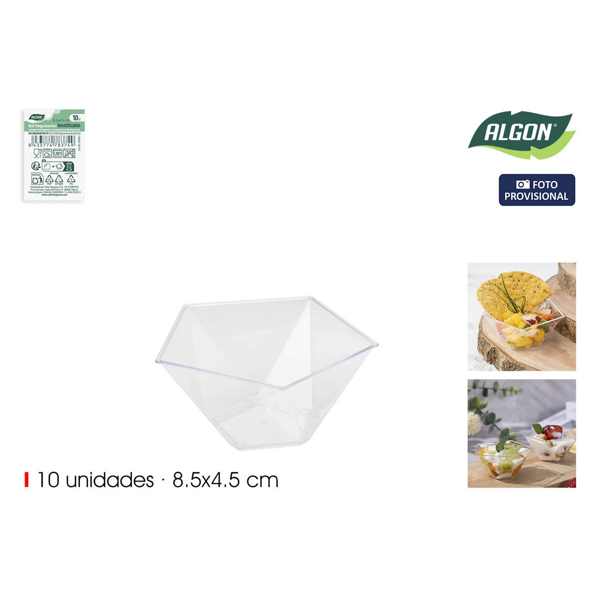 Image secondaire de Bol pour Apéritifs Algon 10 Pièces (24 Unités)