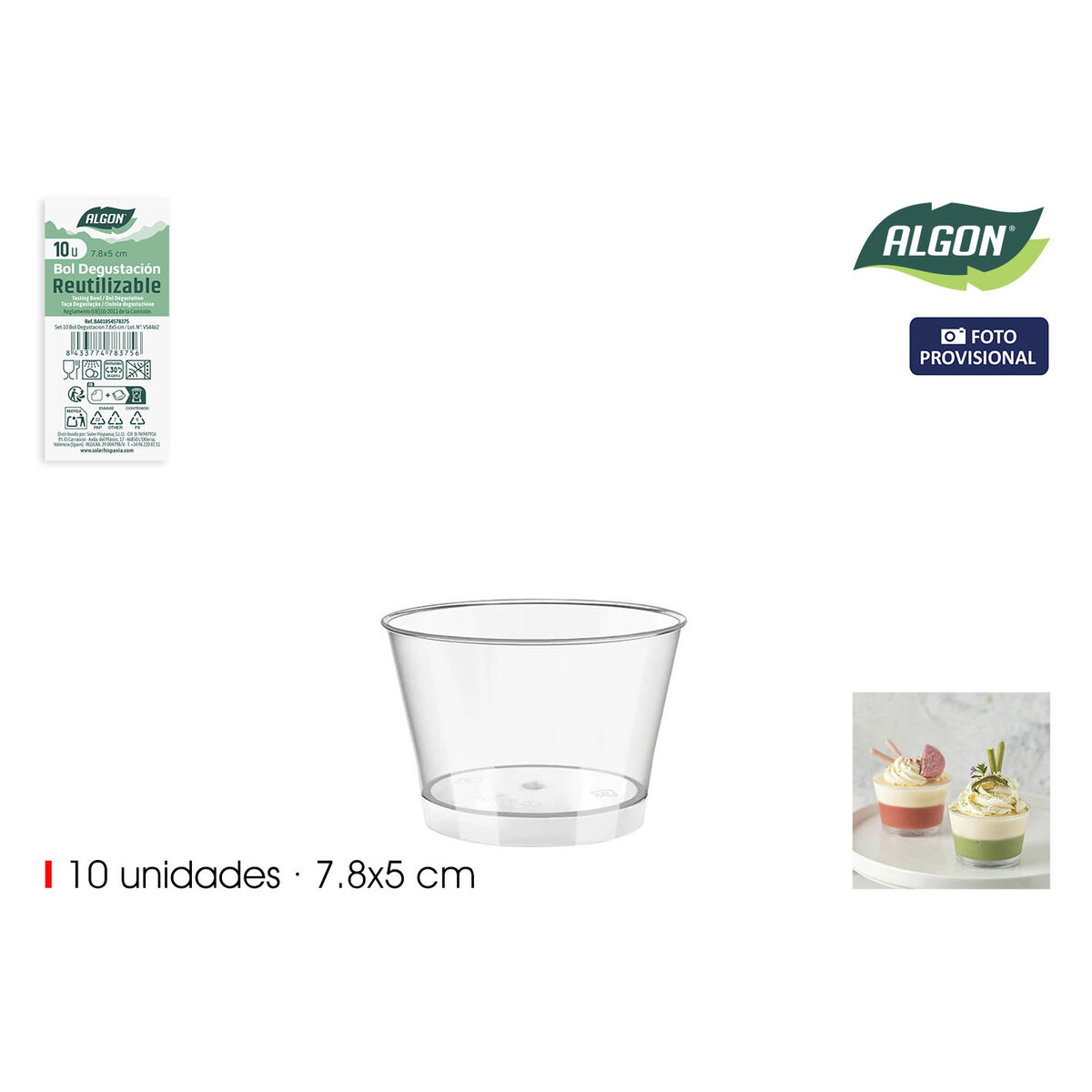 Image secondaire de Bol pour Apéritifs Algon 10 Pièces (24 Unités)
