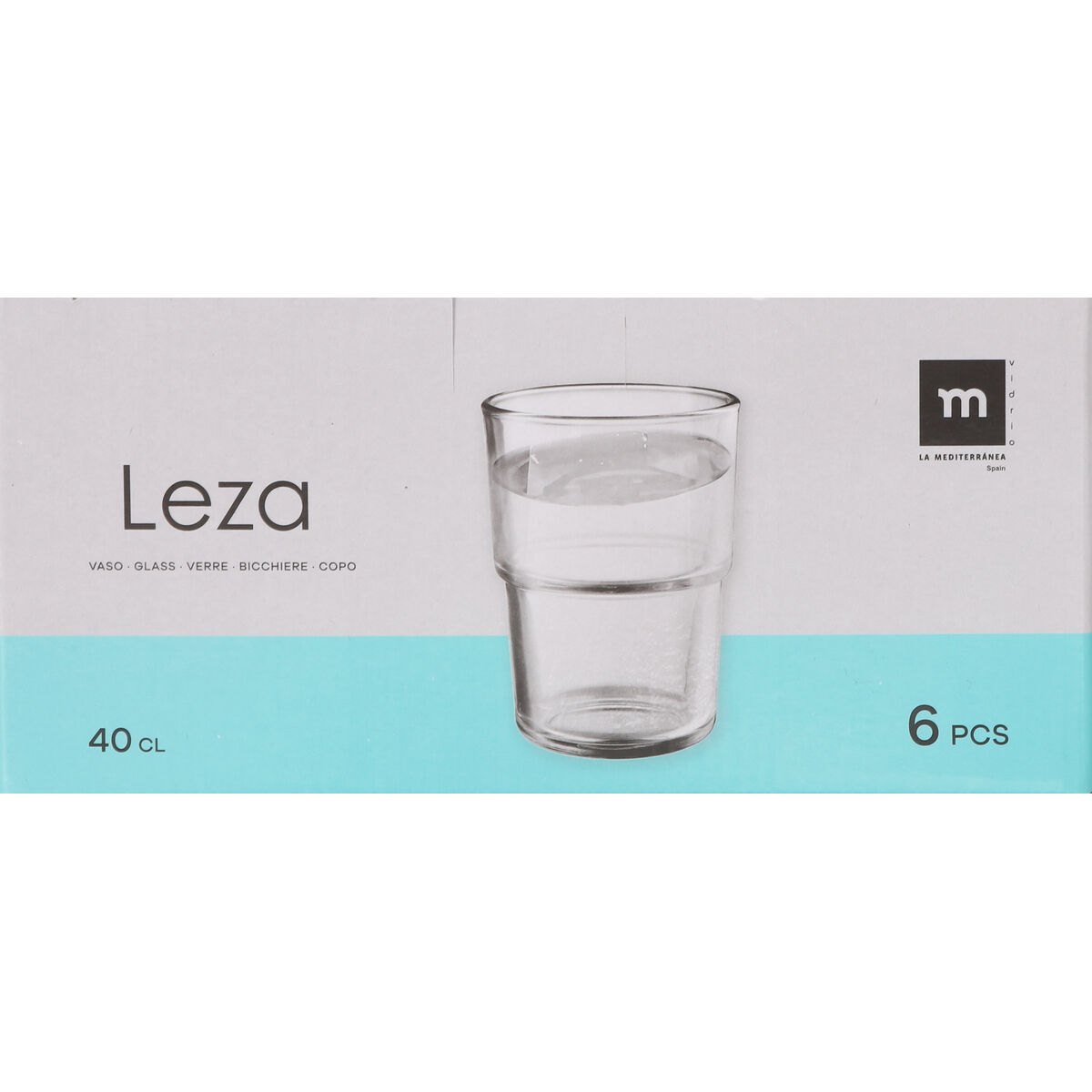 Set of glasses La Mediterránea Leza 400 ml 6 Pieces (8 Units), view 2