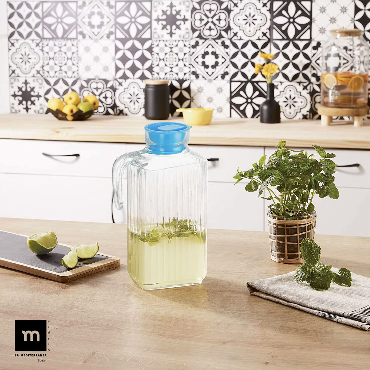 Jug La Mediterránea Glass 1,8 L (12 Units), view 3