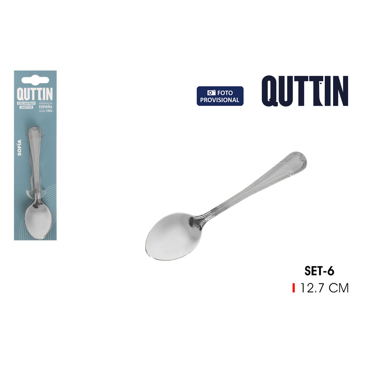 Teaspoon Quttin Sofia 6 Pieces 12 Units, view 2
