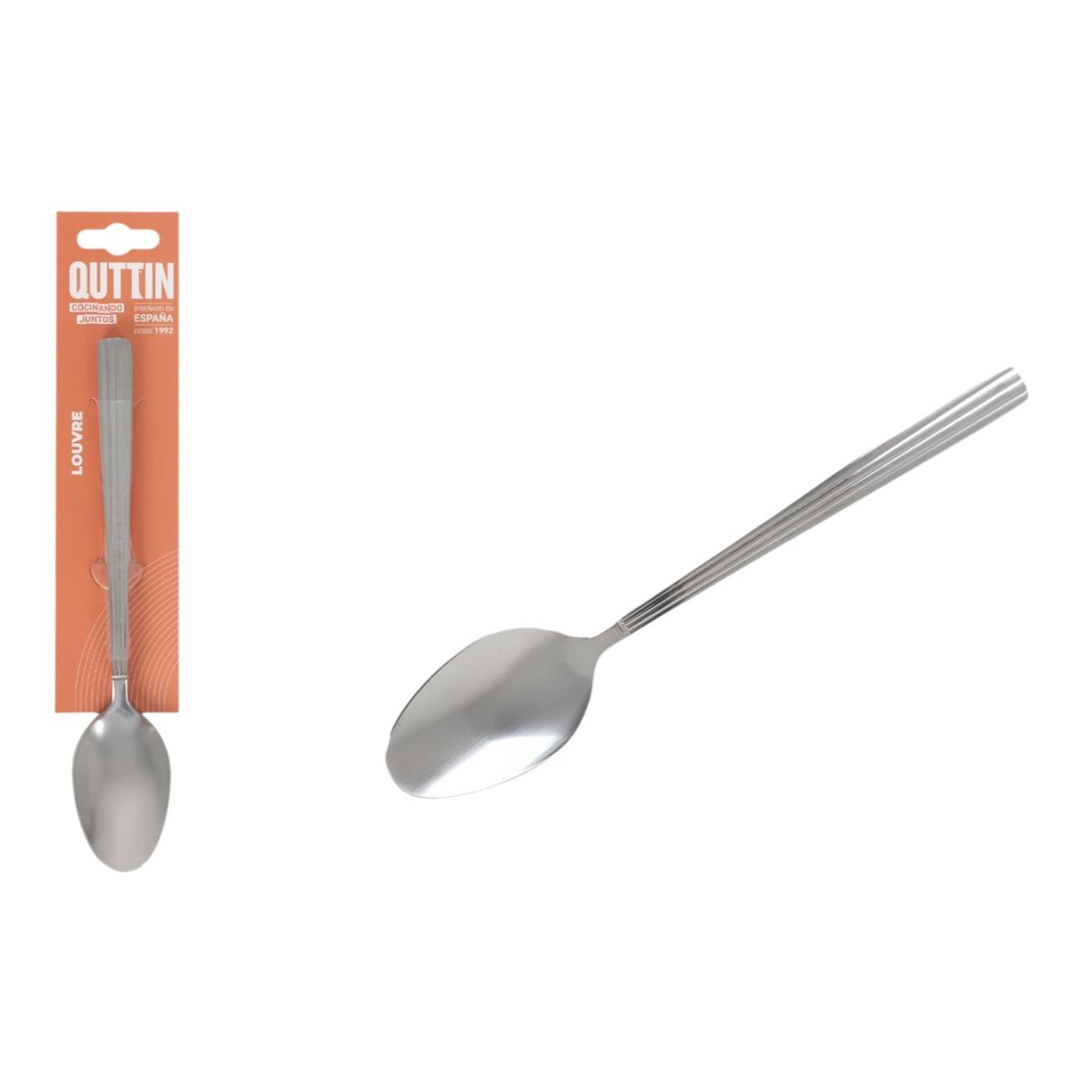 Set of Spoons Quttin Louvre Silver 2 mm 20,4 x 3,8 cm 3 Pieces (12 Units), view 2