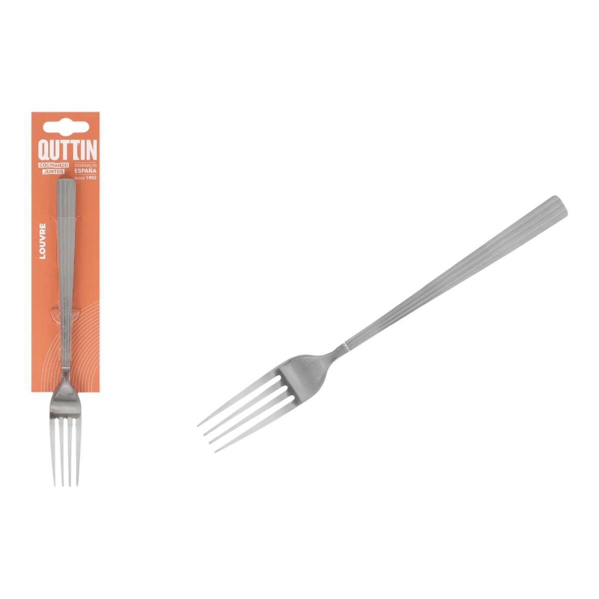 Fork Set Quttin LOUVRE Silver 2 mm 21 x 2,4 cm 3 Pieces (12 Units), view 2