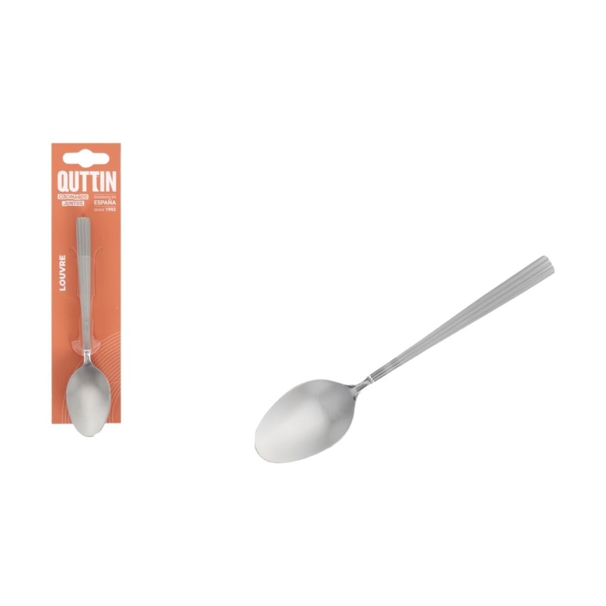 Dessert spoon set Quttin LOUVRE Silver 1,5 mm 14,8 x 3,2 cm 6 Pieces (12 Units), view 2
