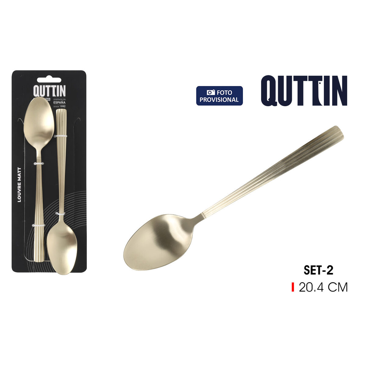 Table spoon Quttin Louvre 20,4 x 3,8 cm 2 Pieces (12 Units), view 2
