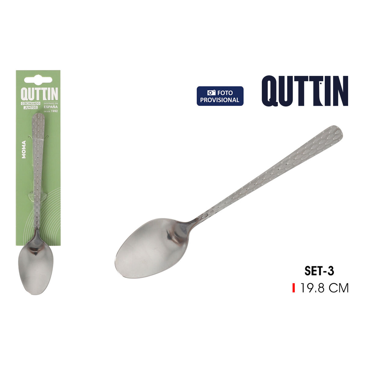 Table spoon Quttin Moma 19,8 x 3,8 cm 3 Pieces (12 Units), view 2