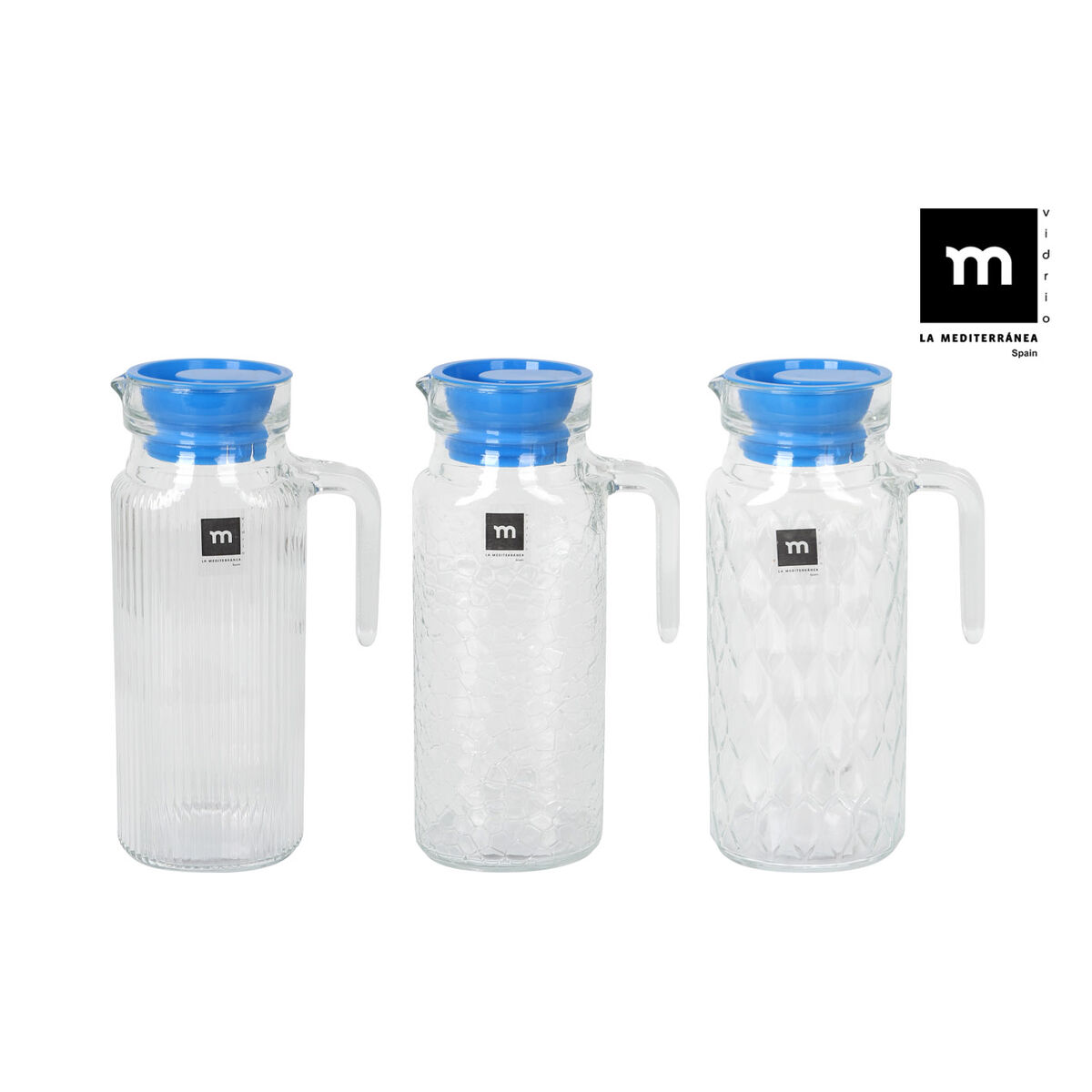 Jug La Mediterránea Kesare Glass 1 L (12 Units)