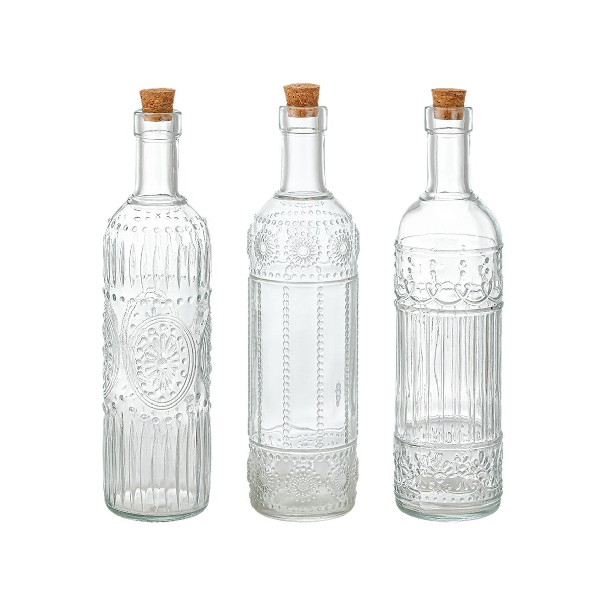 Glass Bottle La Mediterránea Transparent Cork Glass 1 L (12 Units), view 2