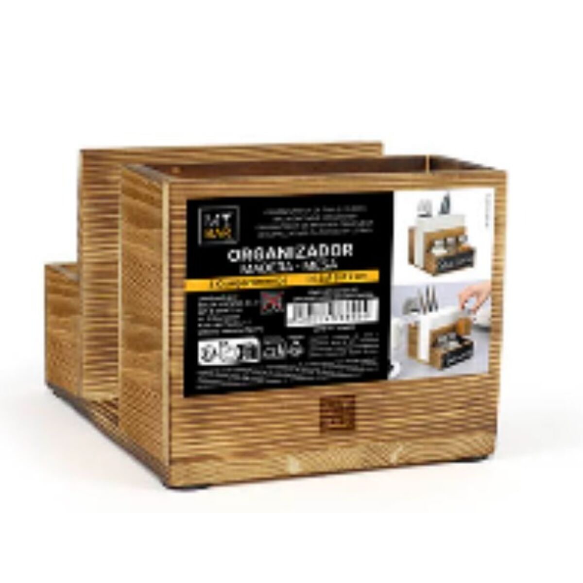 Multi-Purpose Organiser My Bar Wood 14,5 x 18 x 12 cm (6 Units)