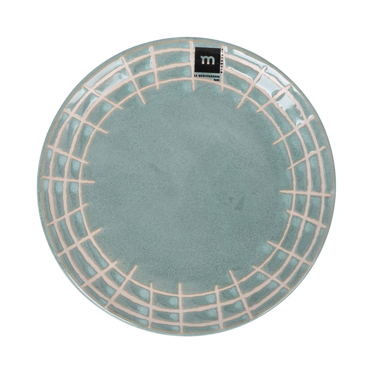 Flat Plate La Mediterránea Cuadric Ceramic Ø 21 cm (12 Units), view 2