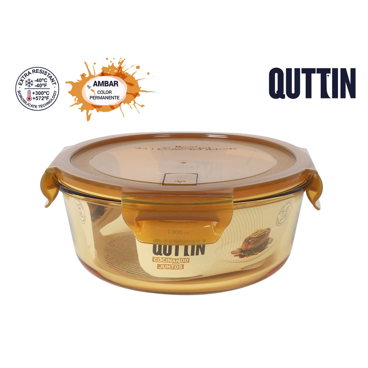 Lunch box Quttin Ambare 1,3 L (6 Units)