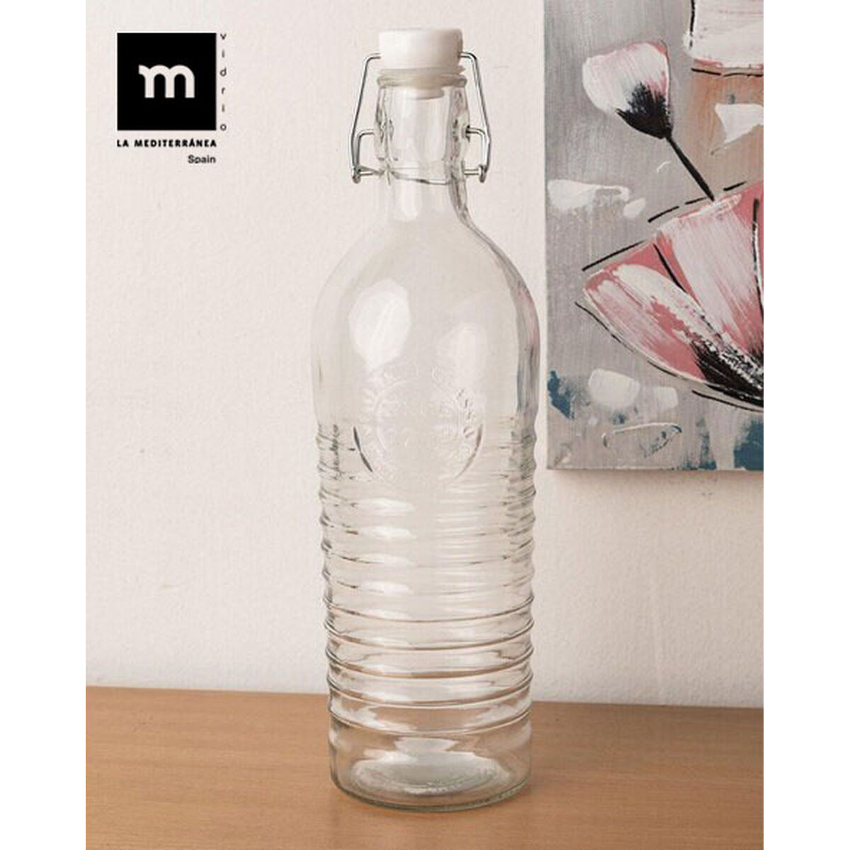 Glass Bottle La Mediterránea Glass 1,1 L (12 Units), view 6