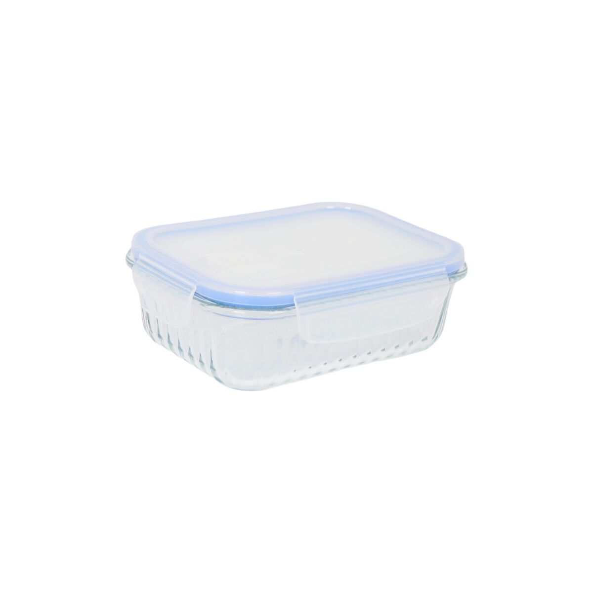 Lunch box Quttin Textury Transparent Borosilicate Glass Rectangular 600 ml (6 Units)