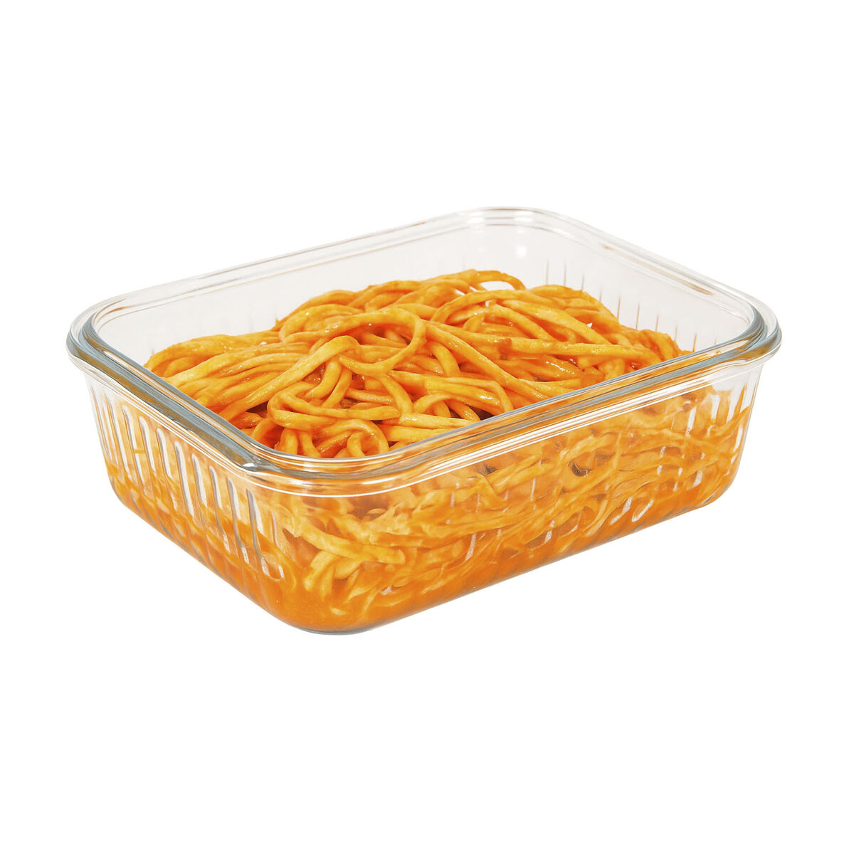 Lunch box Quttin Textury Transparent Borosilicate Glass Rectangular 1 L 1L (6 Units), view 4