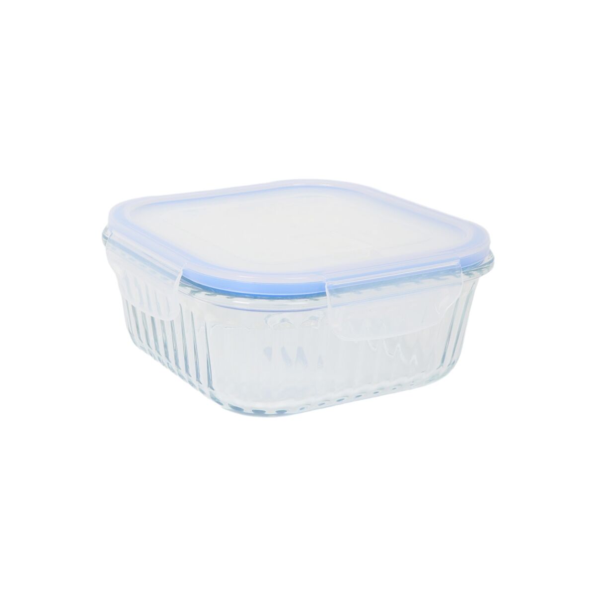 Lunch box Quttin Textury Transparent Borosilicate Glass 750 ml (6 Units)