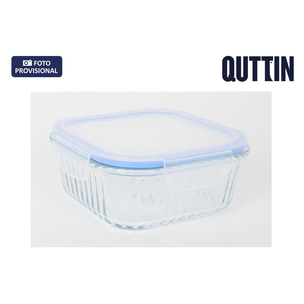 Lunch box Quttin Textury Transparent Borosilicate Glass 750 ml (6 Units), view 2