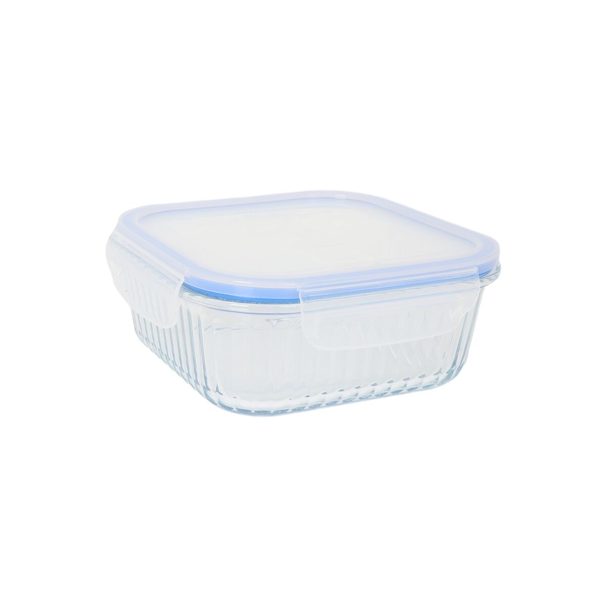Lunch box Quttin Textury Transparent Borosilicate Glass 1,1 L (6 Units)