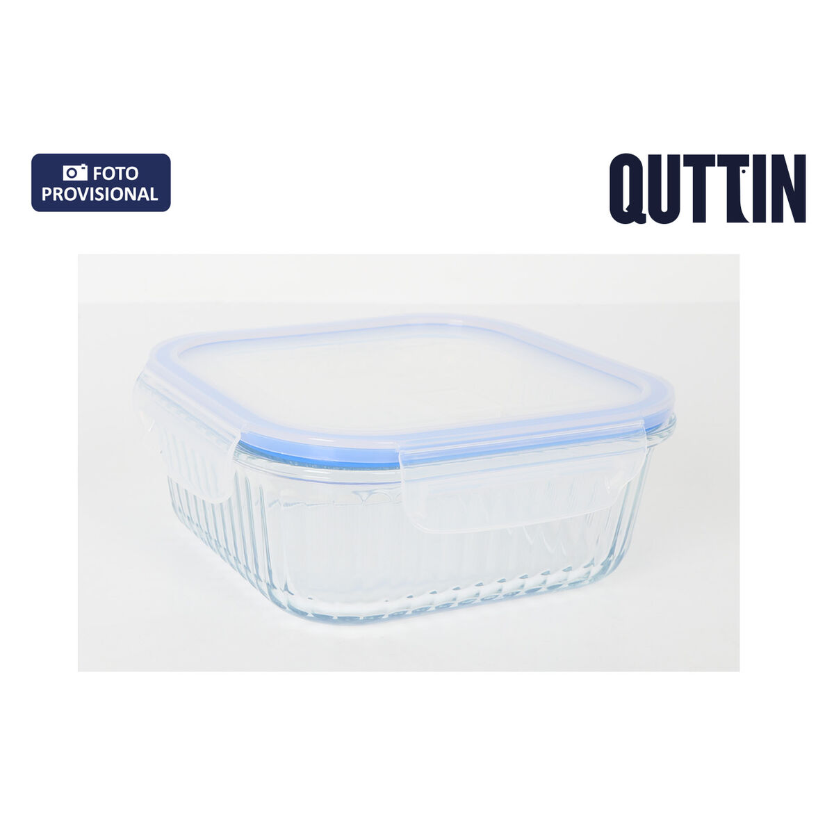 Lunch box Quttin Textury Transparent Borosilicate Glass 1,1 L (6 Units), view 2