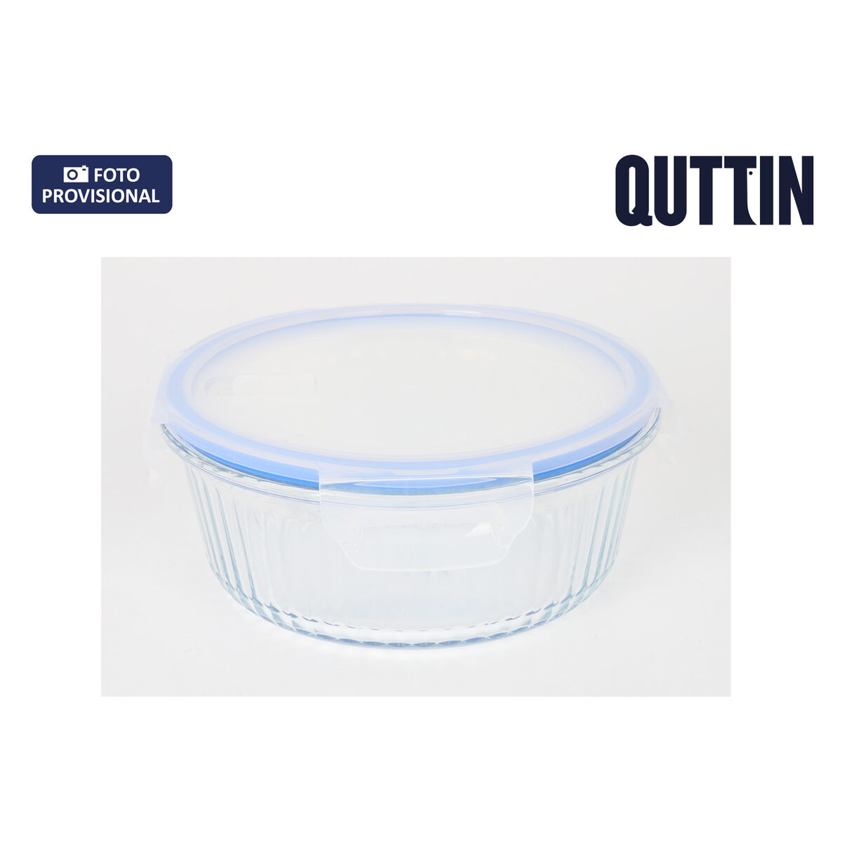 Lunch box Quttin Textury Transparent Borosilicate Glass 1,3 L (6 Units), view 2