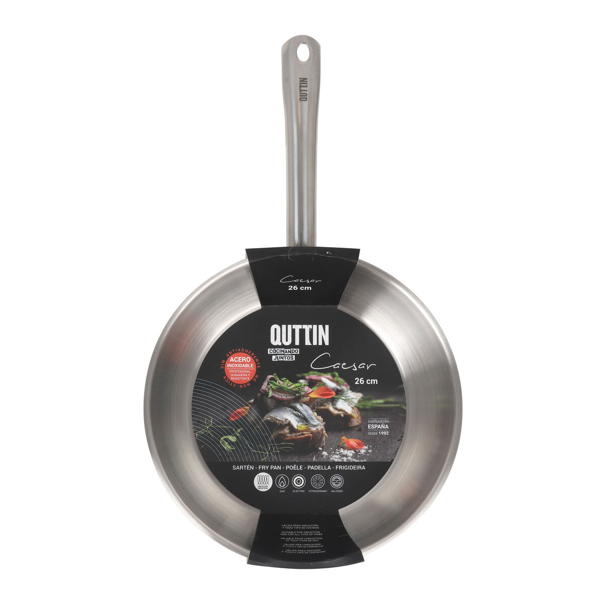 Pan Quttin CAESAR Silver Steel Ø 26 cm (4 Units), view 2
