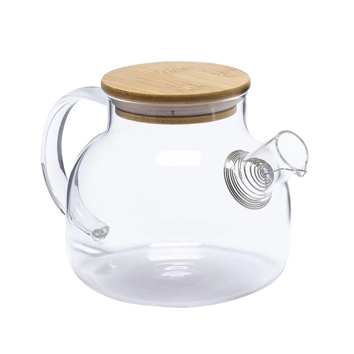 Teapot La Mediterránea Brown Transparent Bamboo Borosilicate Glass 1 L (12 Units), view 6
