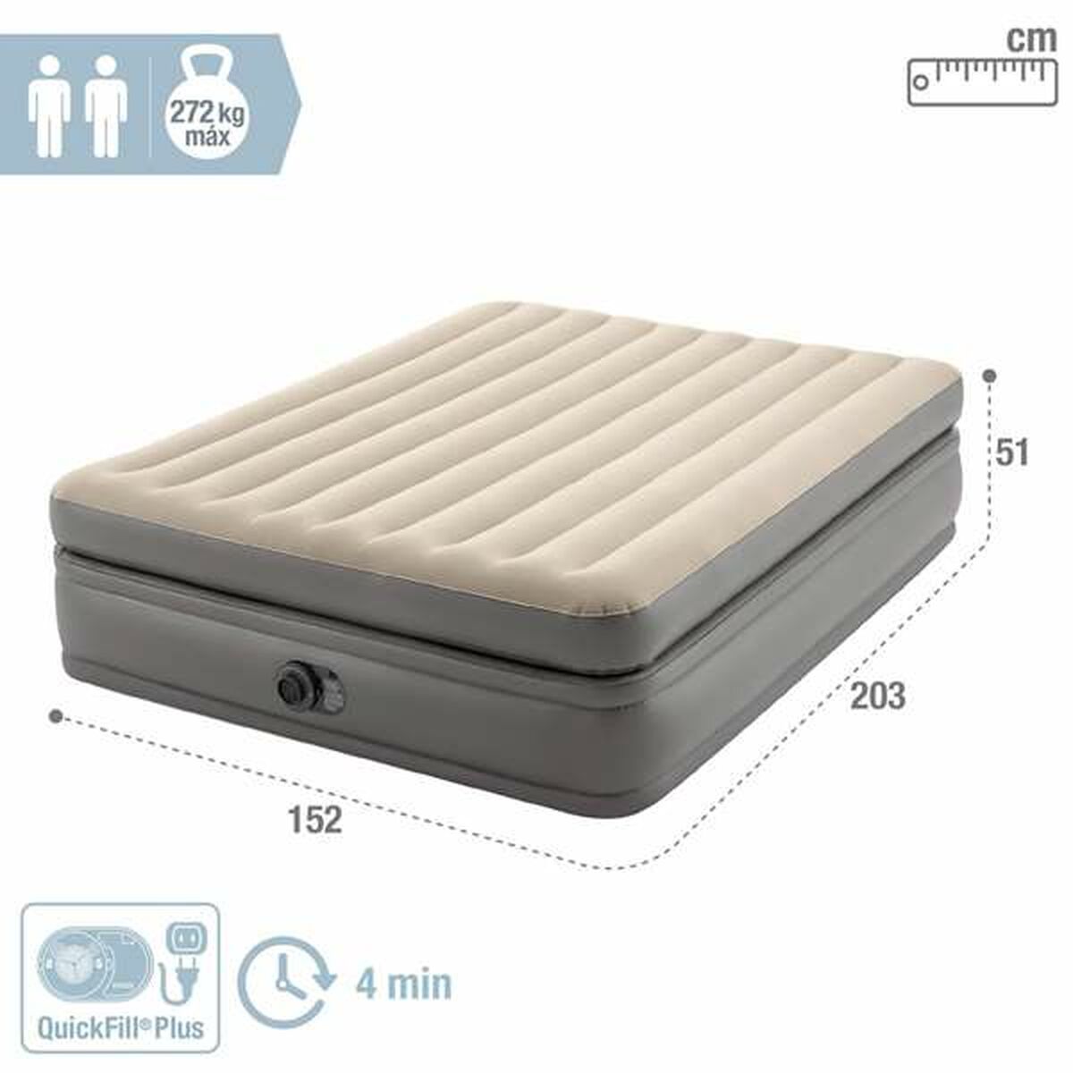 Opblaasmatras Intex Queen Comfort Elevated 152 x 51 x 203 cm