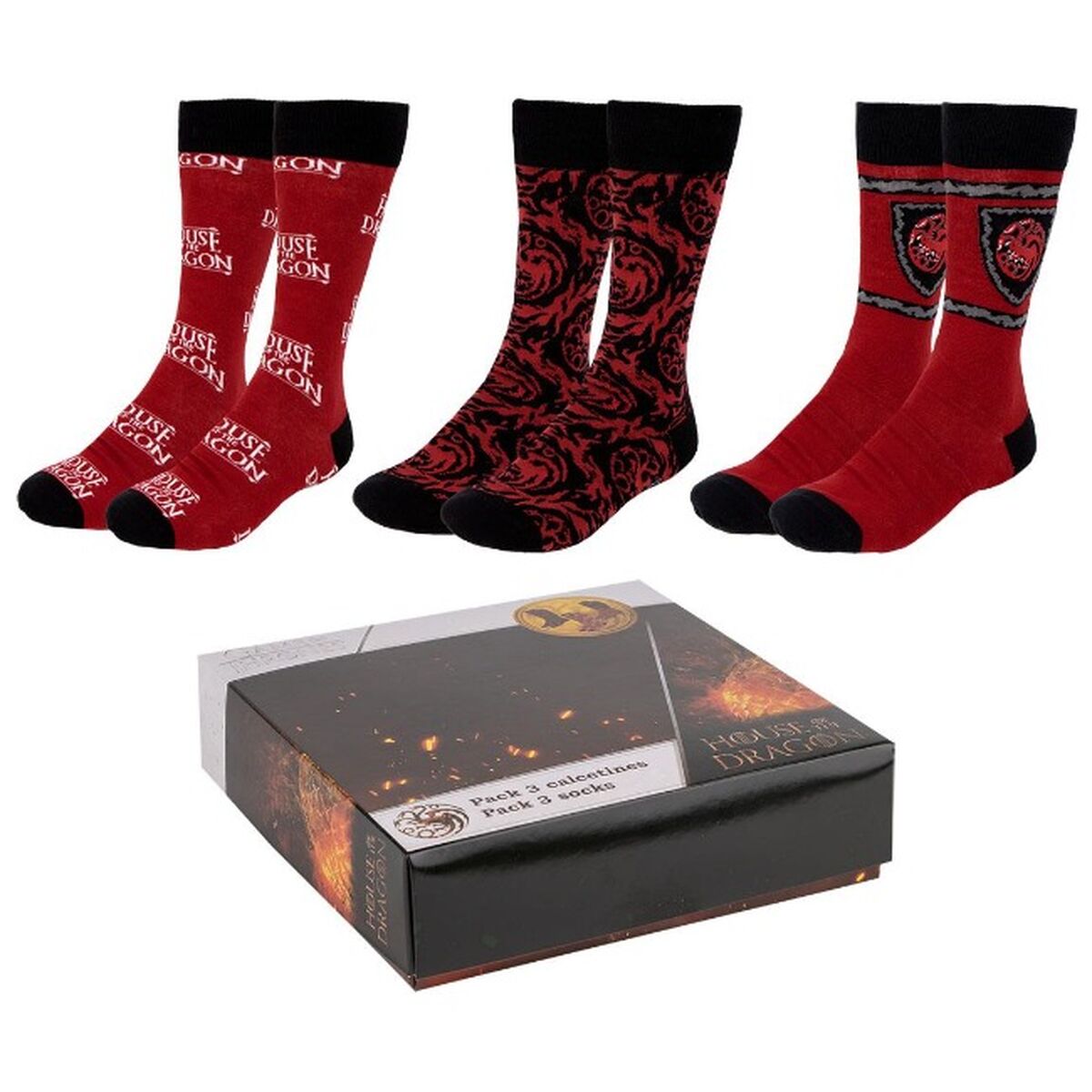 Image secondaire de Chaussettes House of Dragon 36-41 3 Pièces
