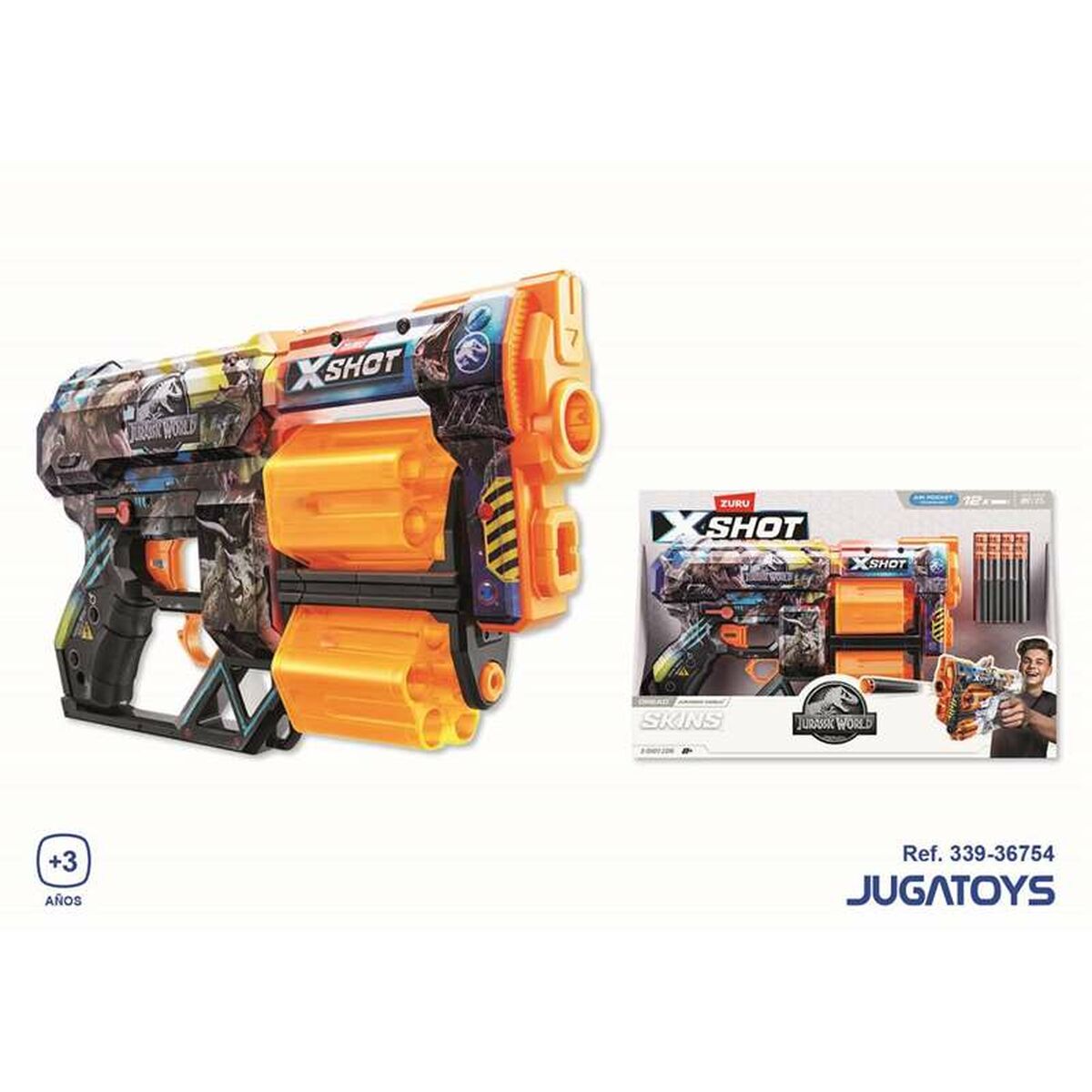 Image secondaire de Pistolet à Fléchettes Zuru X-Shot Skins Dread Jurassic World