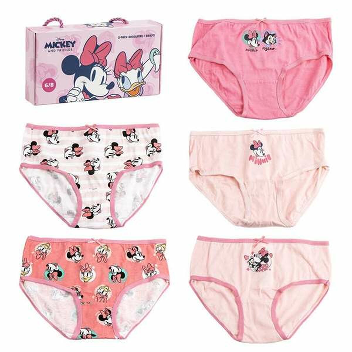 Pakke med trusser til piger Minnie Mouse Multifarvet