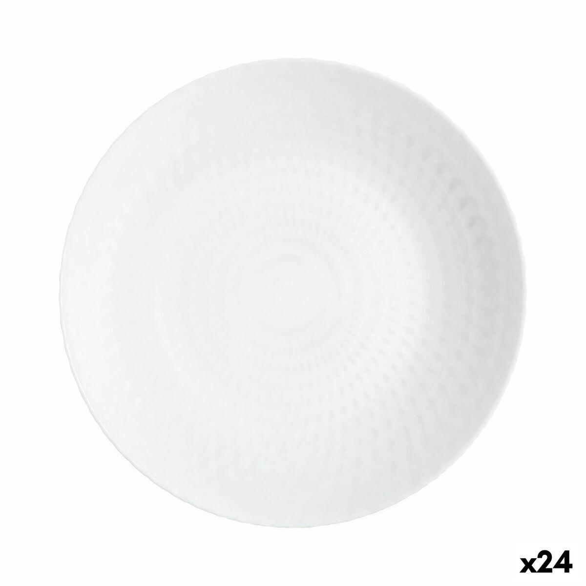 Assiette creuse Luminarc Pampille Blanc verre (20 cm) (24 Unités)