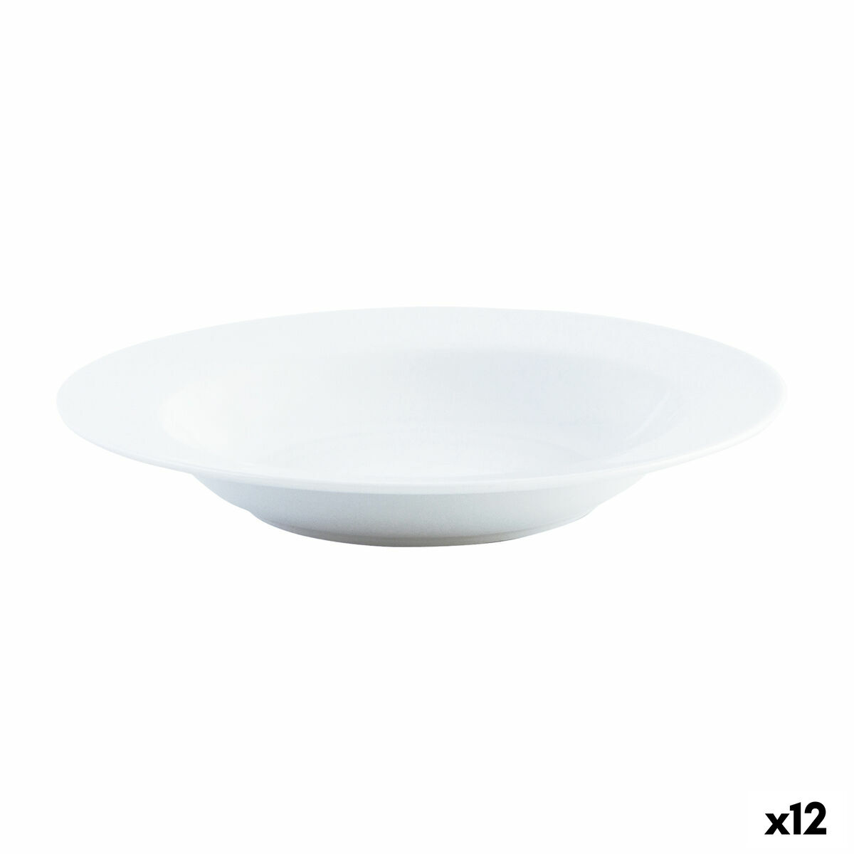 Assiette creuse Quid Basic Céramique Blanc (ø 21,5 cm) (12 Unités)