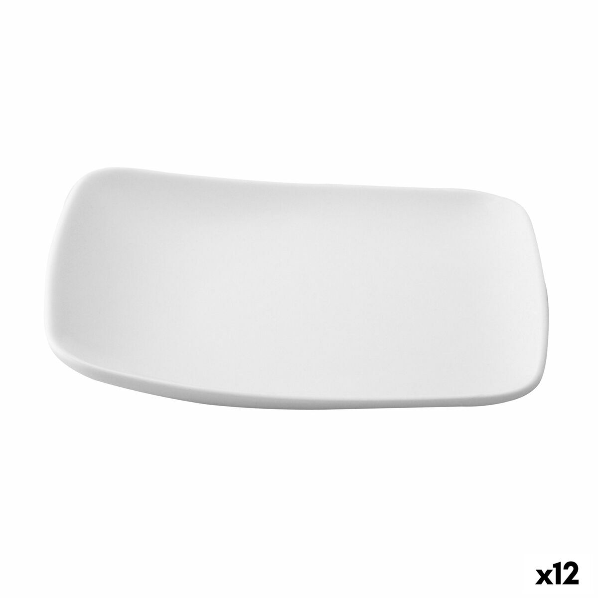 Desserttallerken Ariane Vita Firkantet Keramik Hvid (20 x 17 cm) (12 enheder)