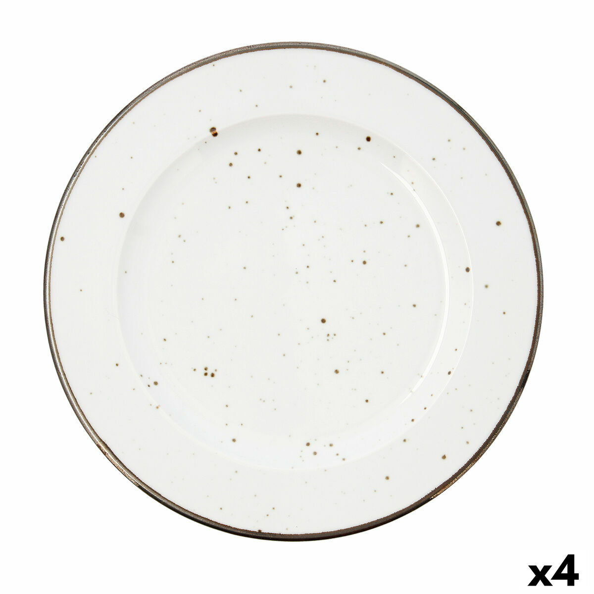 Assiette plate Bidasoa Brasser Dots Ikonic Céramique Bicolore (Ø 31 cm) (4 Unités)