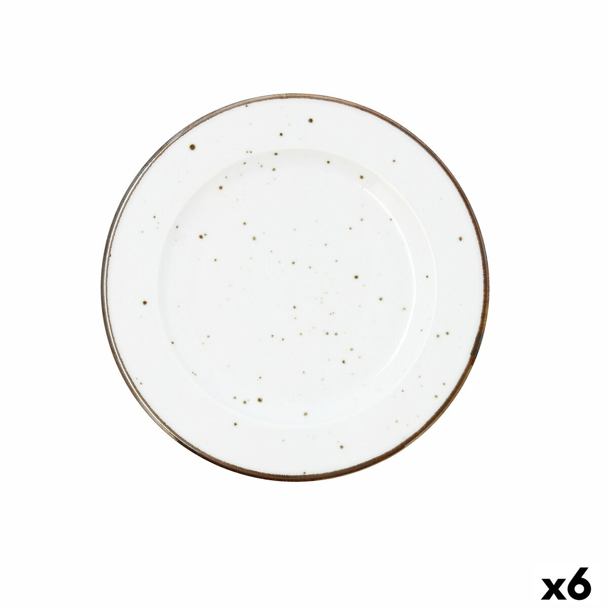 Assiette plate Bidasoa Ikonic Céramique Bicolore 24 cm (6 Unités)