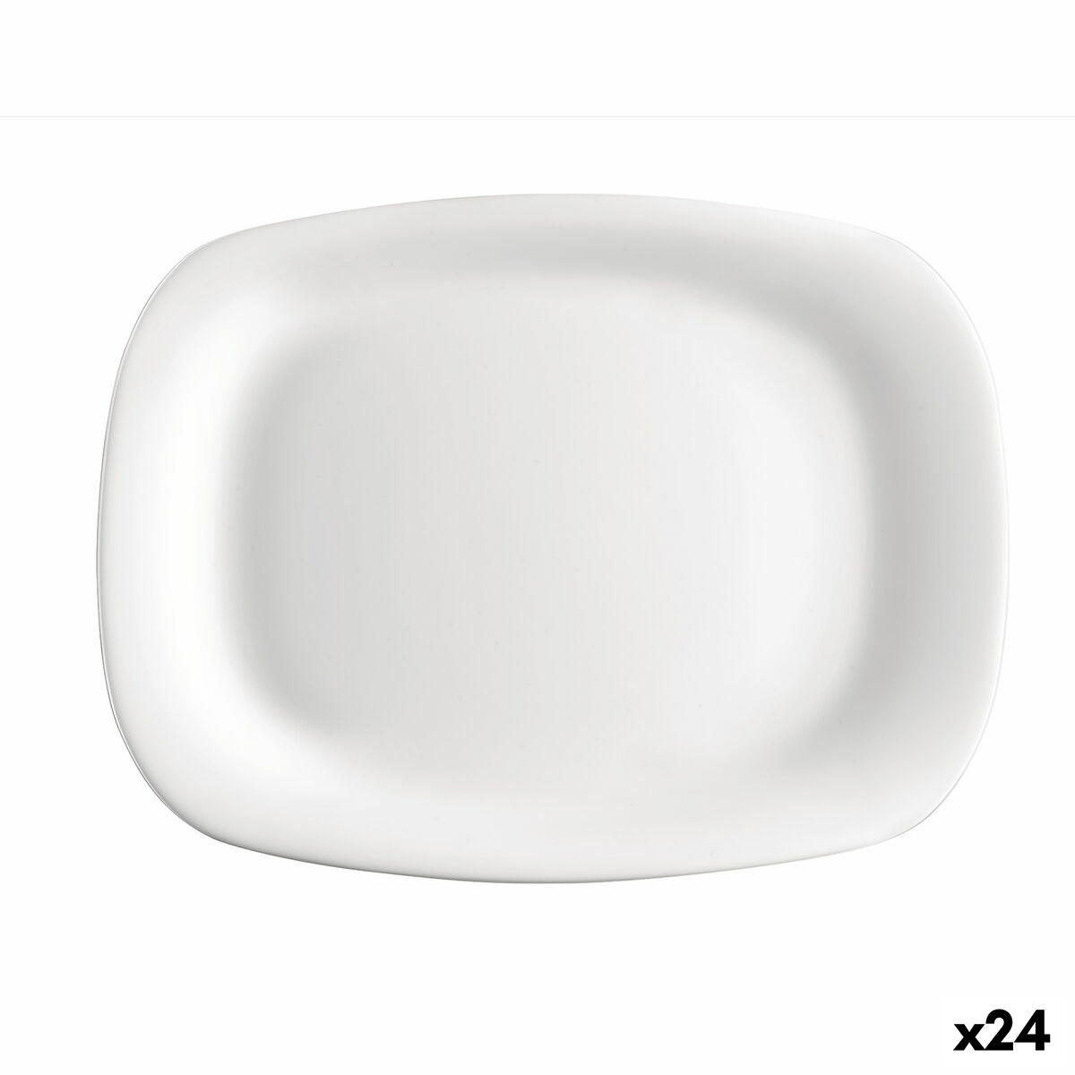 Plat à Gratin Bormioli Rocco Parma Rectangulaire Blanc verre 20 x 28 cm (24 Unités)