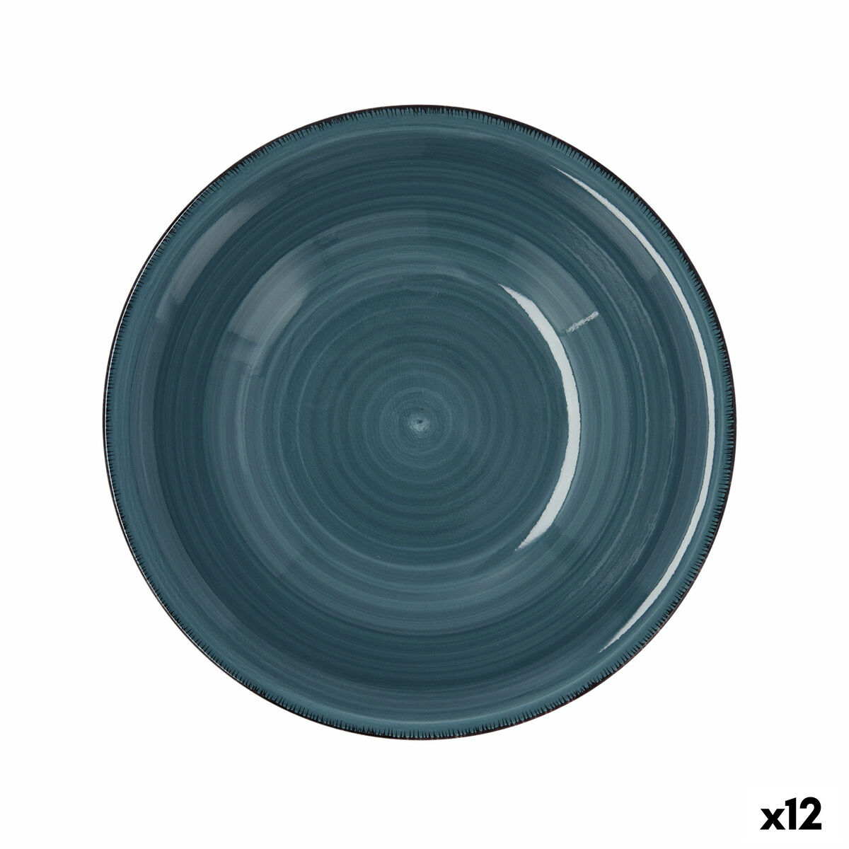 Assiette creuse Quid Vita Céramique Bleu (ø 21,5 cm) (12 Unités)