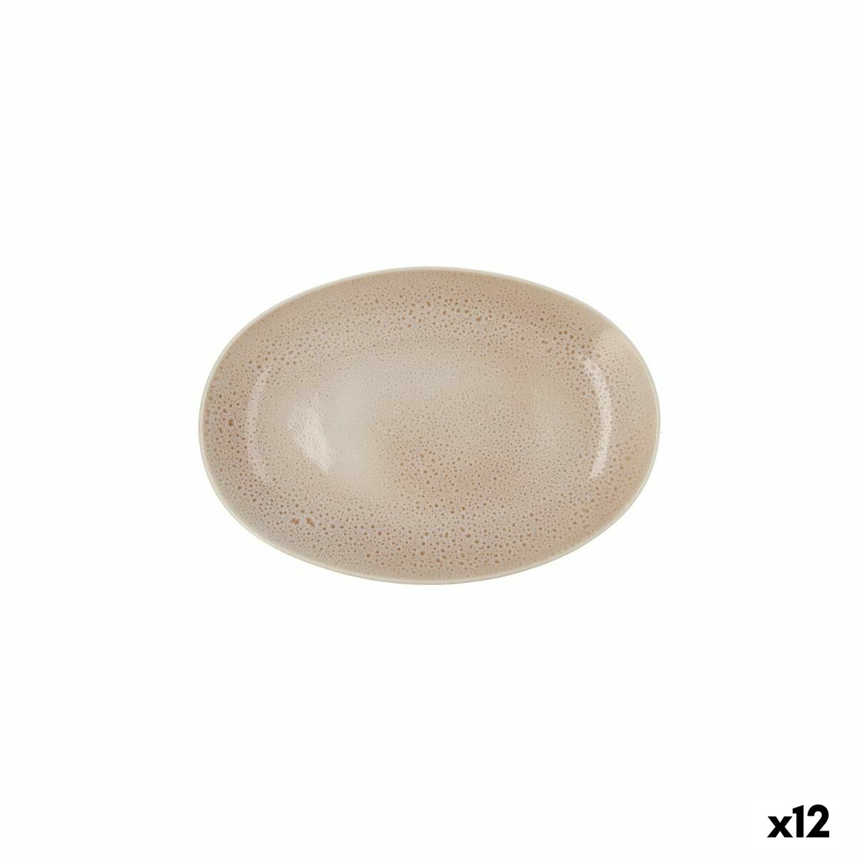 Vassoio per aperitivi Ariane Porous Ceramica Beige Ø 26 cm (12 Unità)