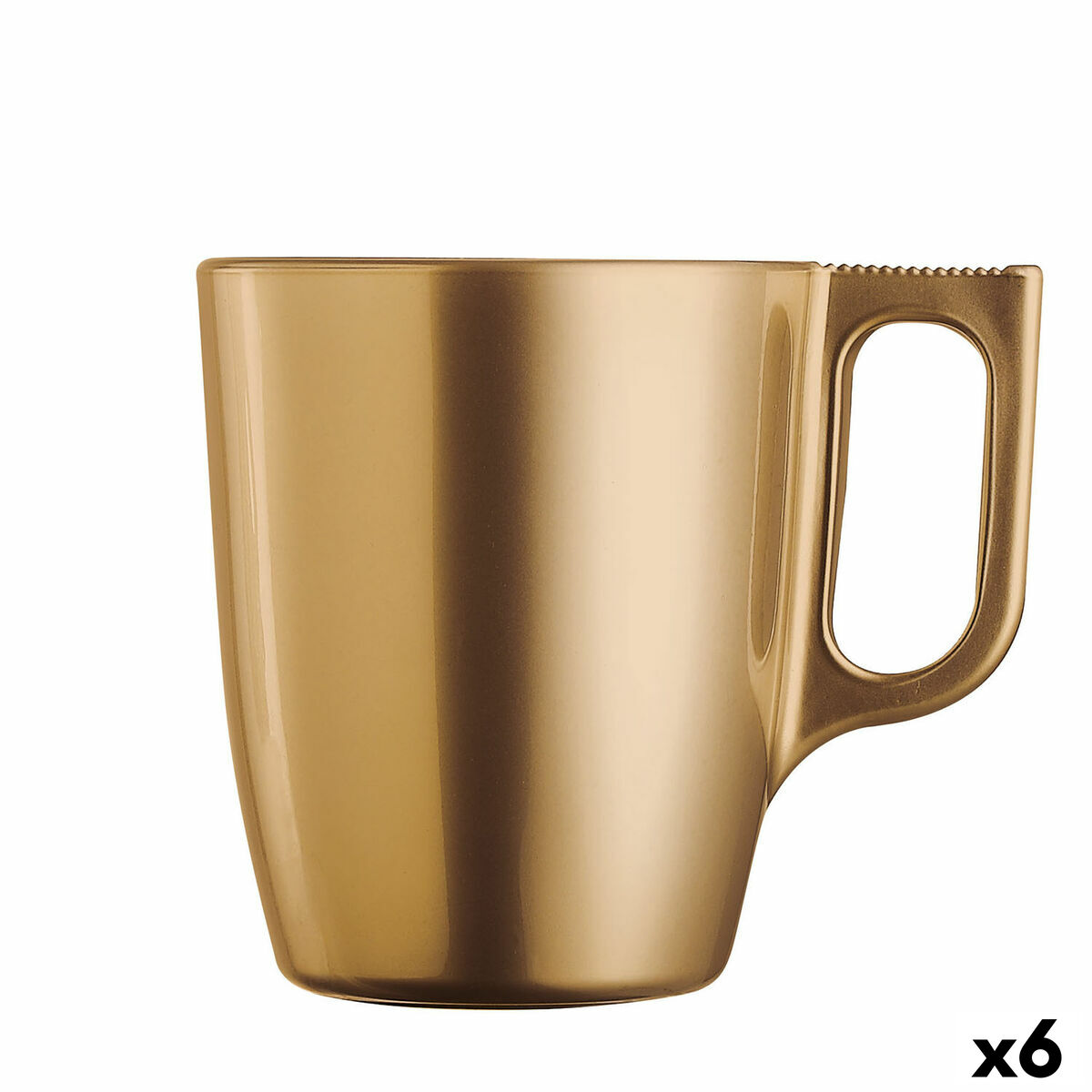 Tasse mug Luminarc Flashy Doré 250 ml verre (6 Unités)